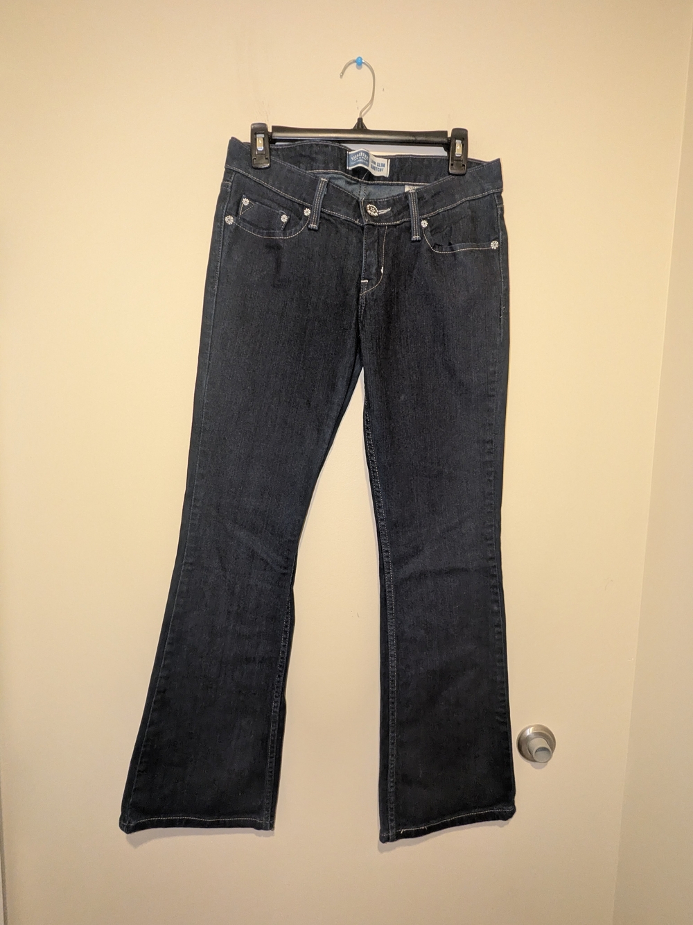 Dark Wash Lowrise Boot Cut Jeans - Women